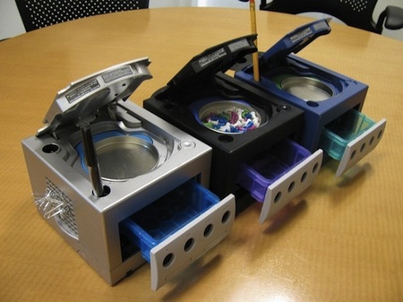 Outdated Gaming Console Nintendo Gamecubes Recycled Into Office